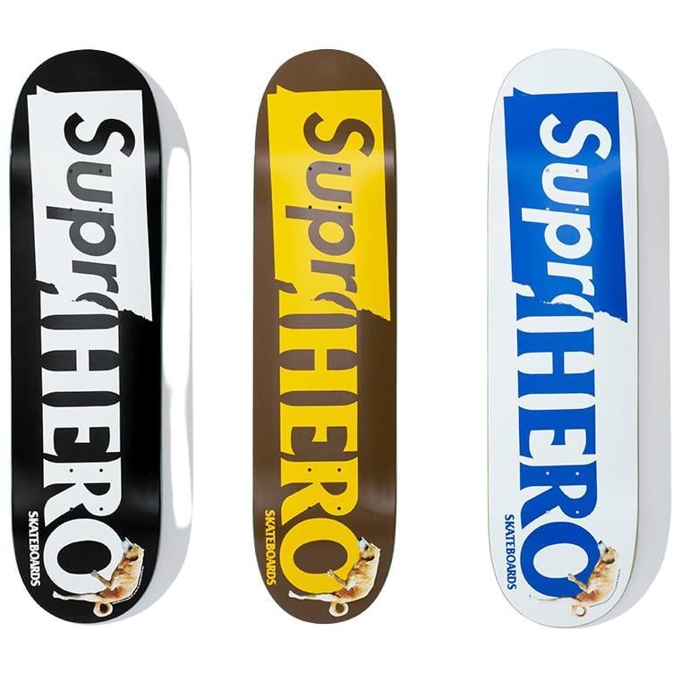 Supreme ANTIHERO Dog Skateboard Deck Set Black/Brown/White