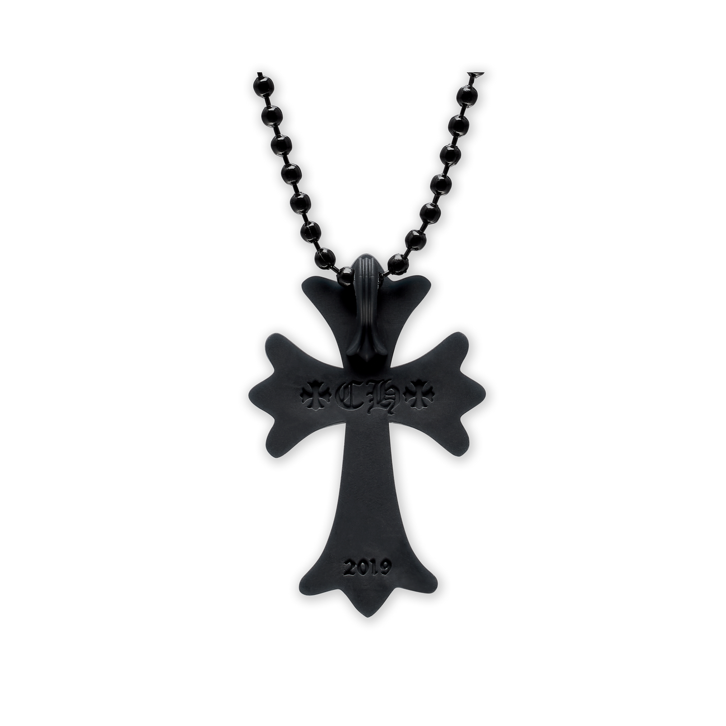 Chrome Hearts Silicone Cross Necklace Black