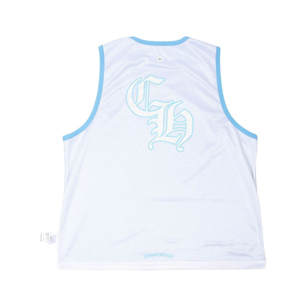 Chrome Hearts Sports Mesh Reversible Basketball Jersey Blue