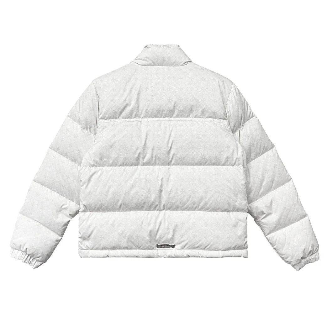 Chrome Hearts Monogram Cross Puffer Down Jacket White