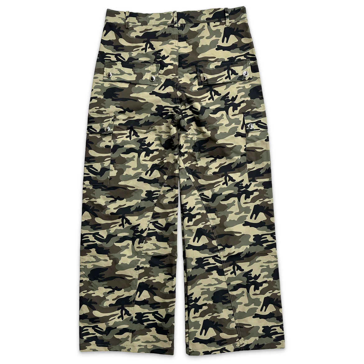 Saint Vanity Nylon Cargo Pants Green Camo