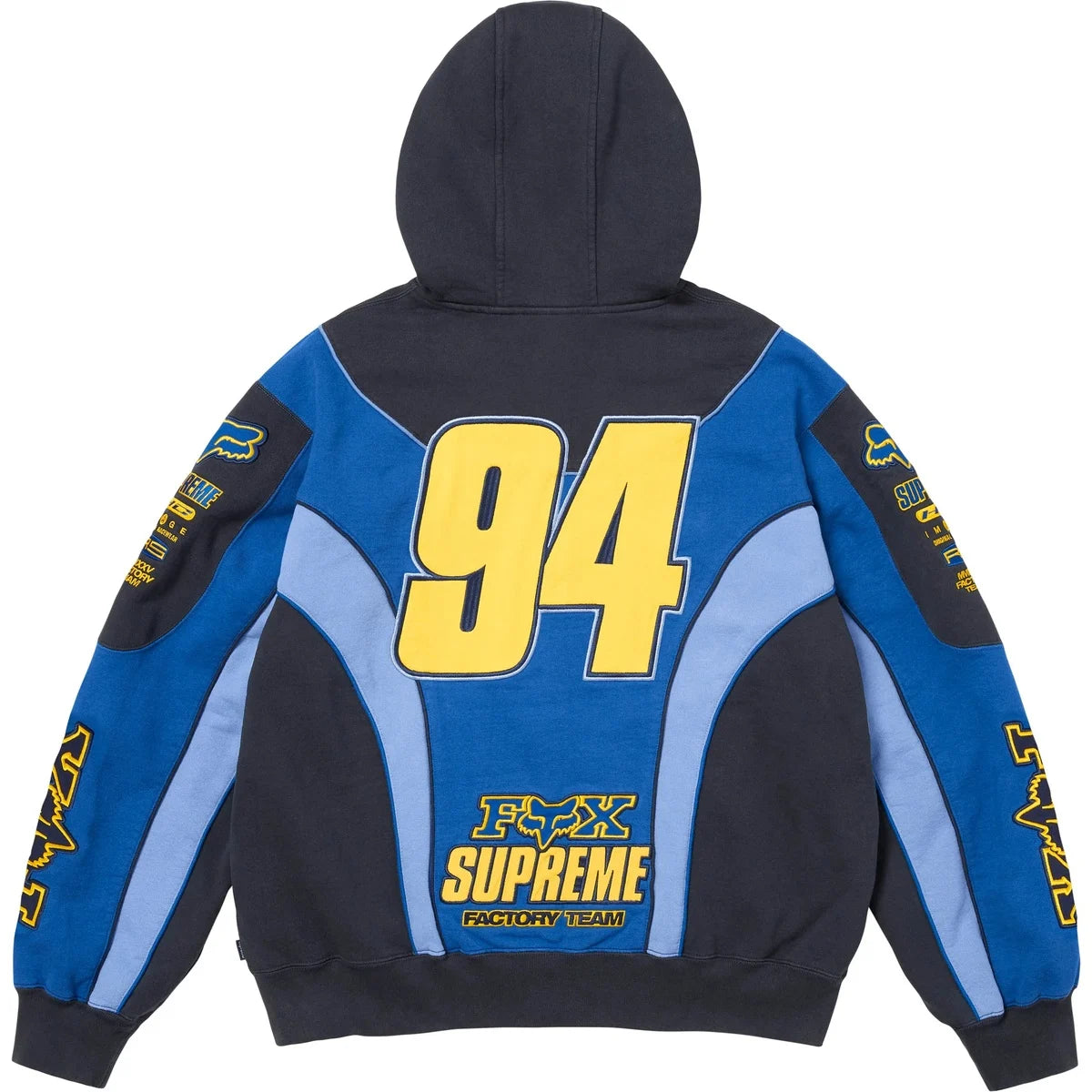 Supreme®/Fox Racing® Zip-Up Hooded Sweatshirt Navy