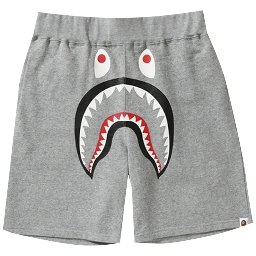 BAPE Shark Sweat Shorts Grey