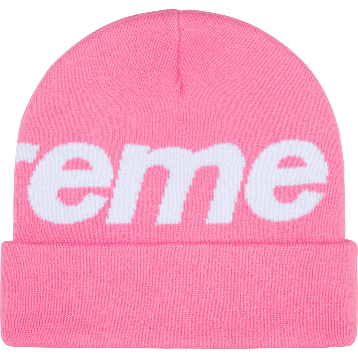 Supreme Big Logo Beanie (FW24) Pink