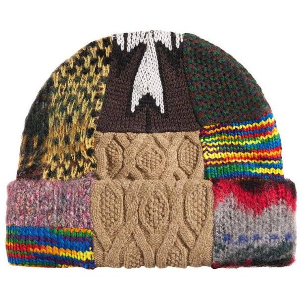 Supreme Patchwork Beanie Brown