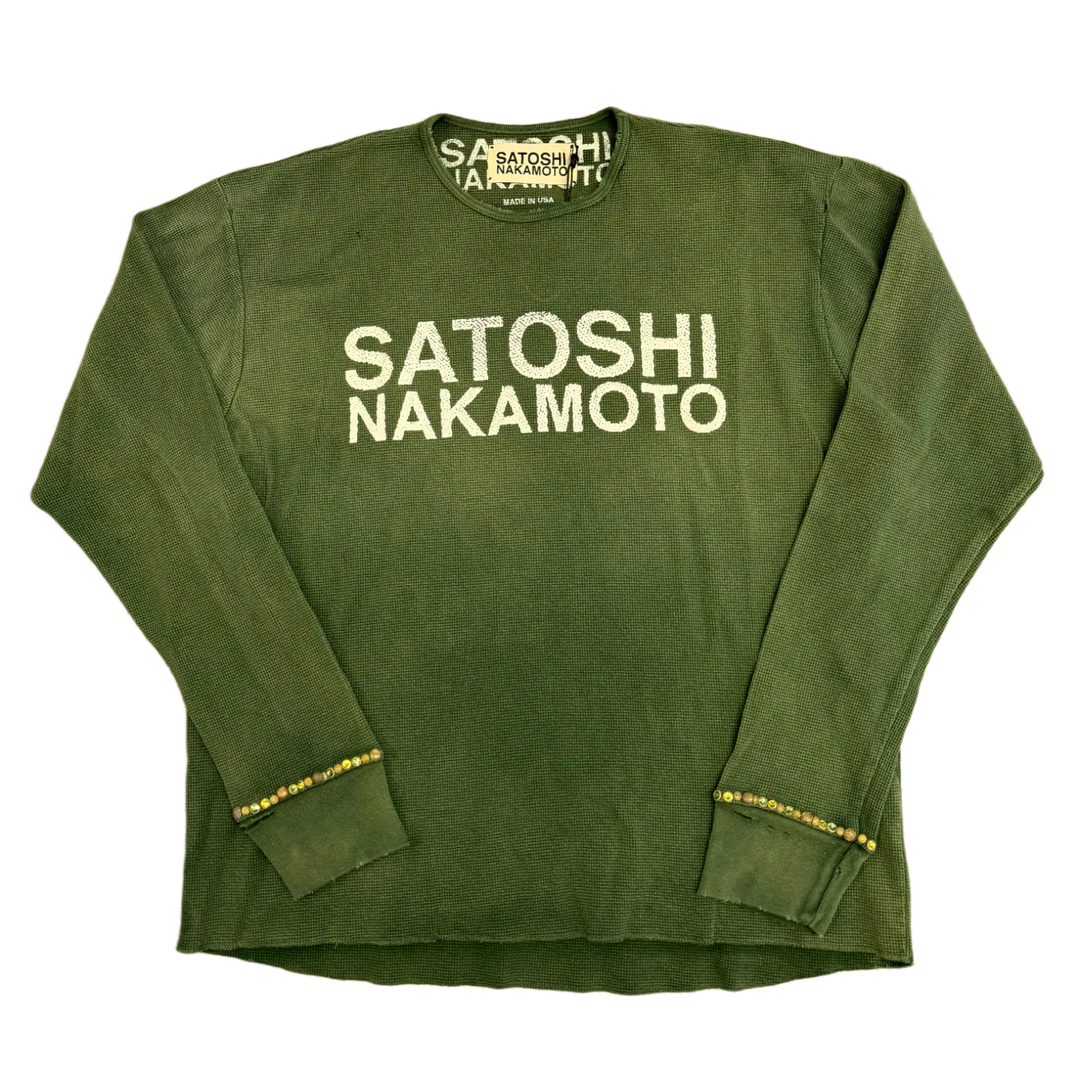 Satoshi Nakamoto Studded Thermal Green