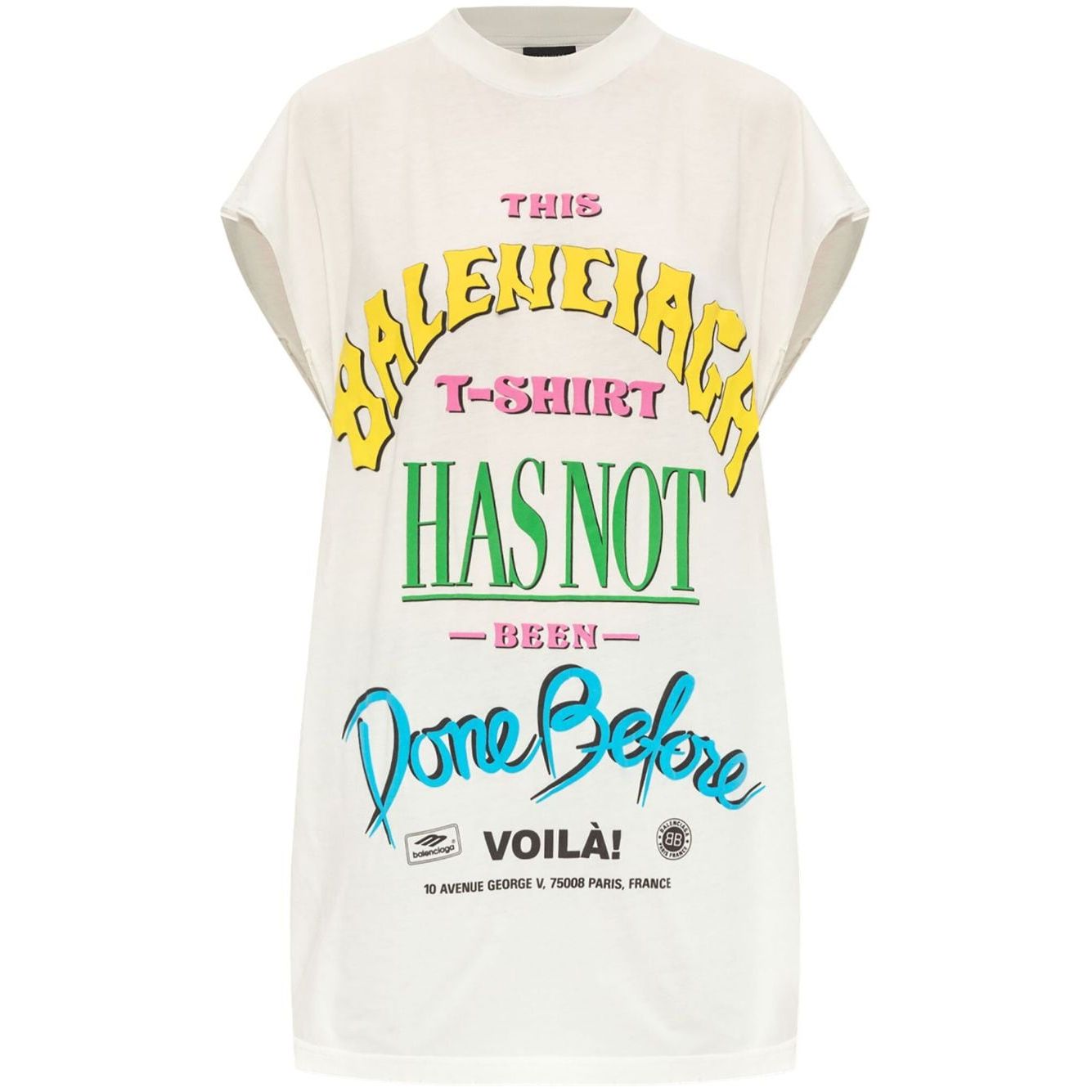 Balenciaga Not Been Done Oversized Sleeveless T-Shirt Off-White
