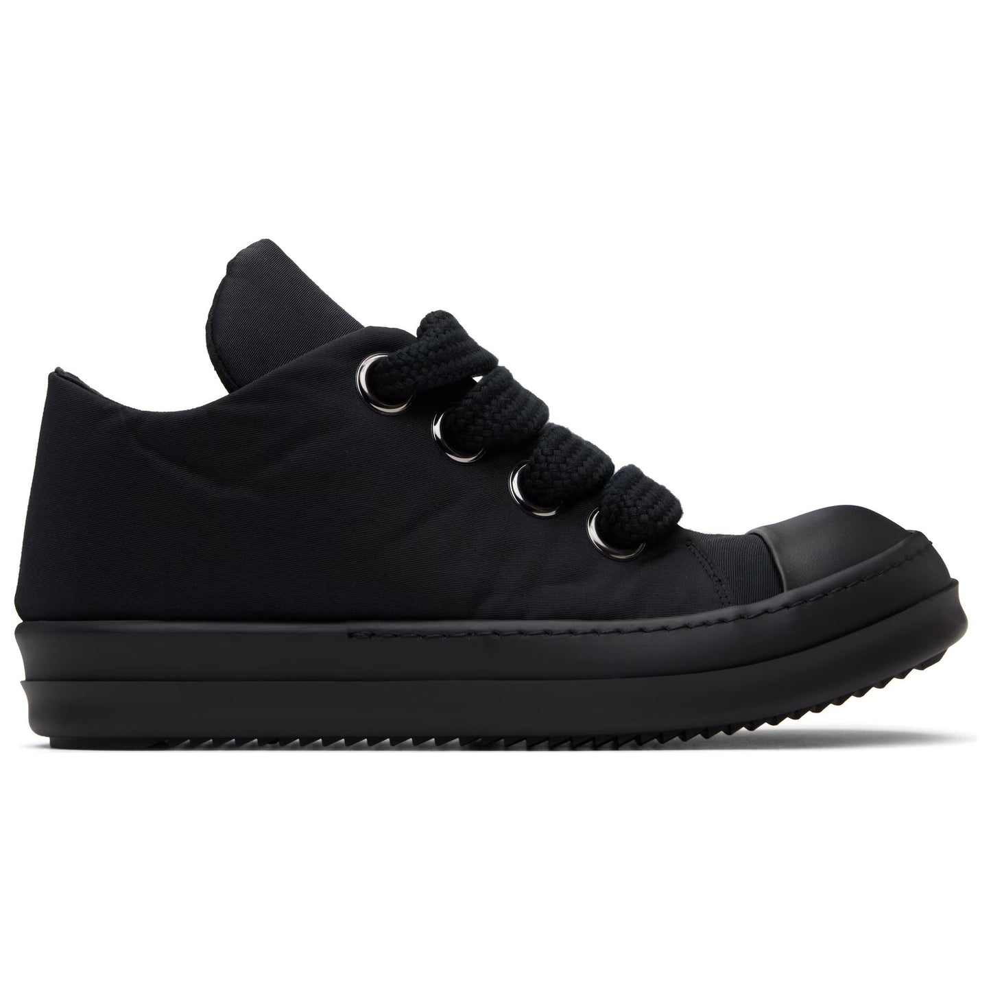 Rick Owens DRKSHDW SS25 Hollywood Jumbo Laced Puffer Low Sneakers All Black