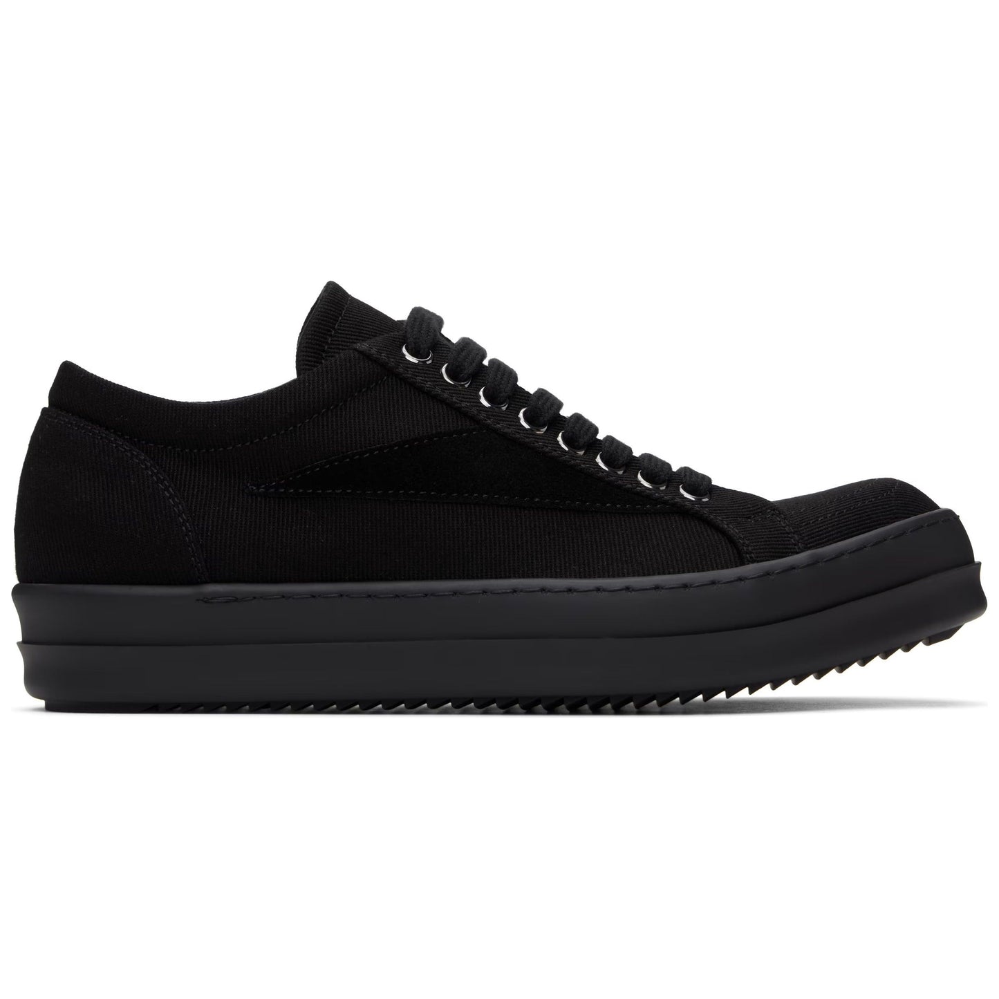 Rick Owens DRKSHDW SS25 Hollywood Vintage Low Sneakers All Black