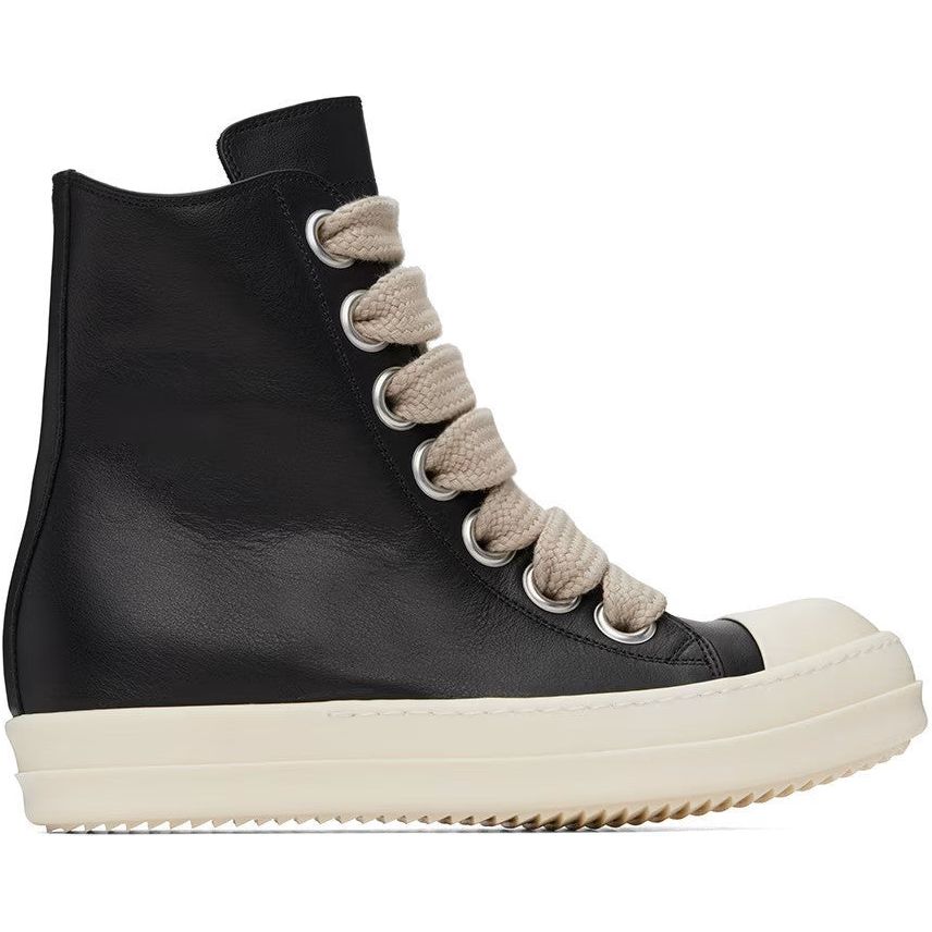 Rick Owens Porterville Jumbo Laced High Sneakers Black/Pearl/Milk/Milk