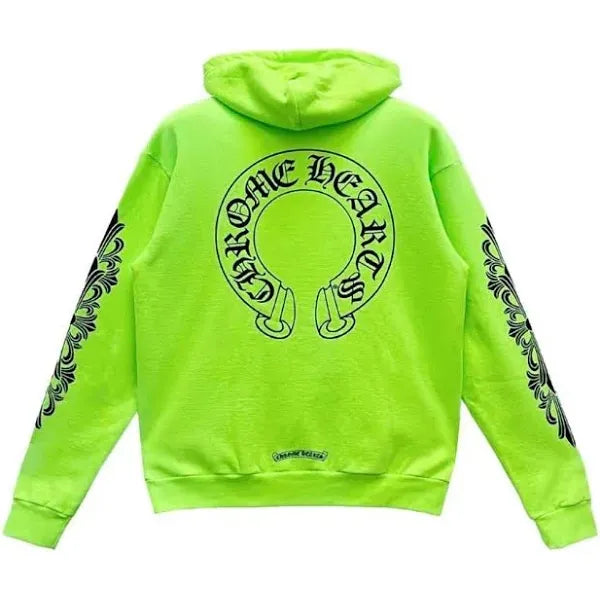 Chrome Hearts Horseshoe Miami Exclusive Hoodie Lime Green