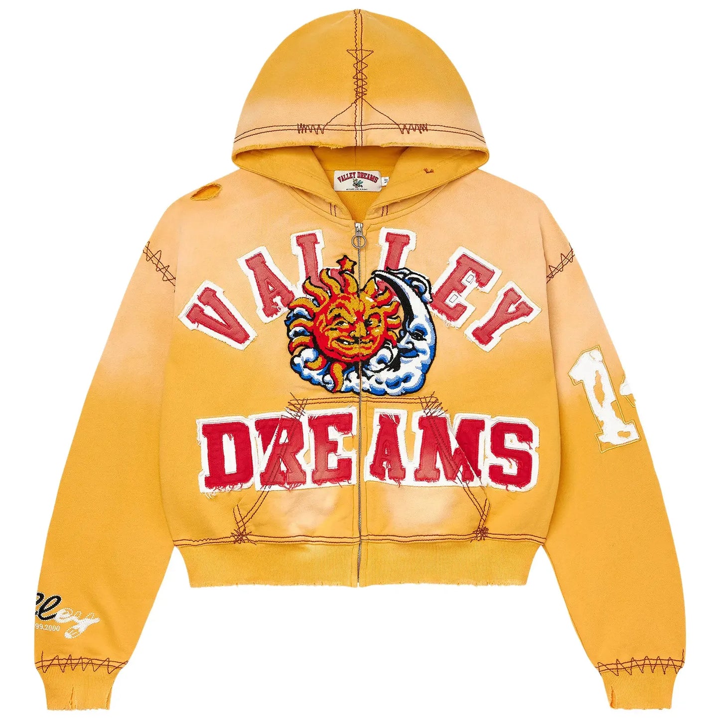 Vale Forever Sunny Zip-Up Hoodie Yellow