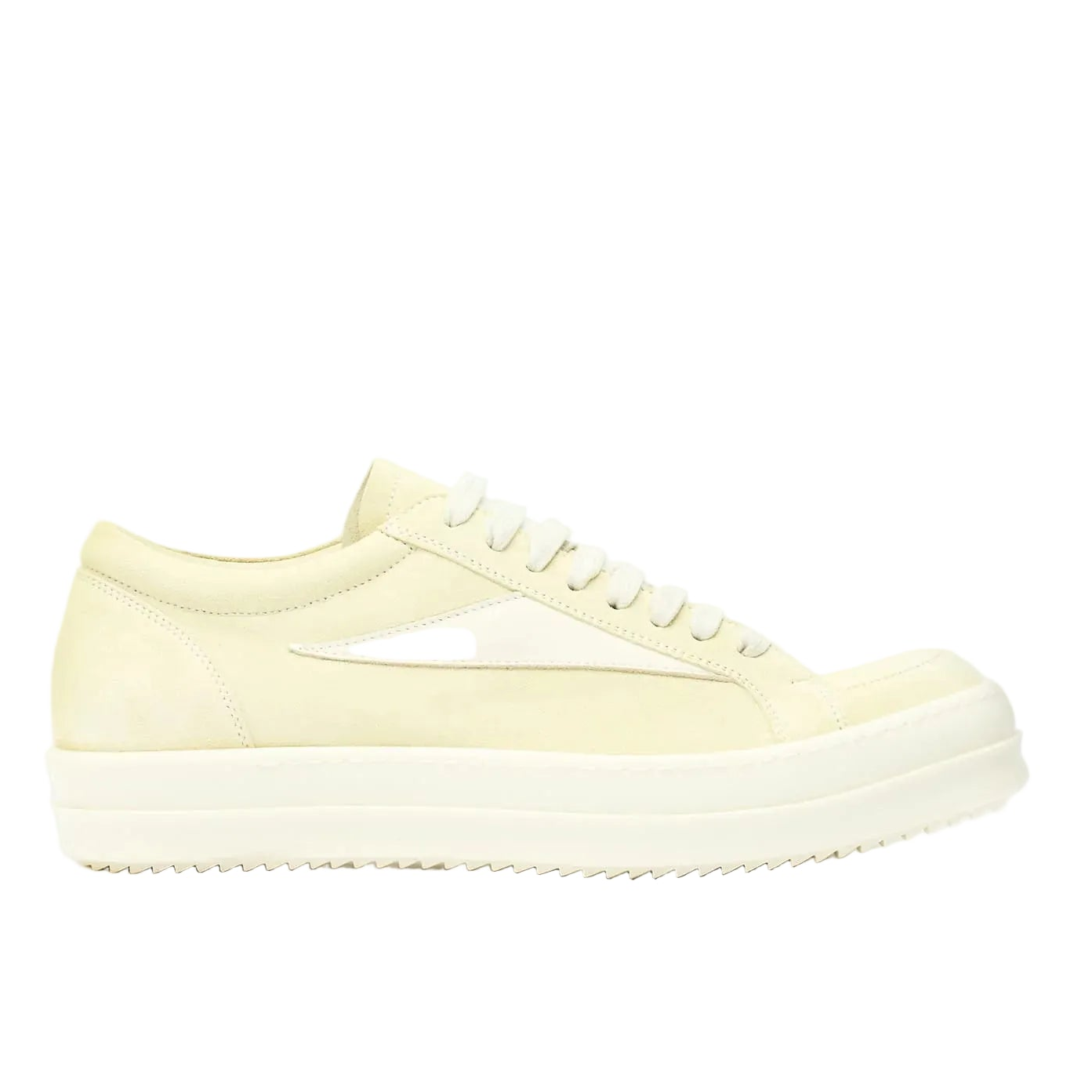 Rick Owens Temple Suede Vintage Low Sneakers Butter/Milk/Milk