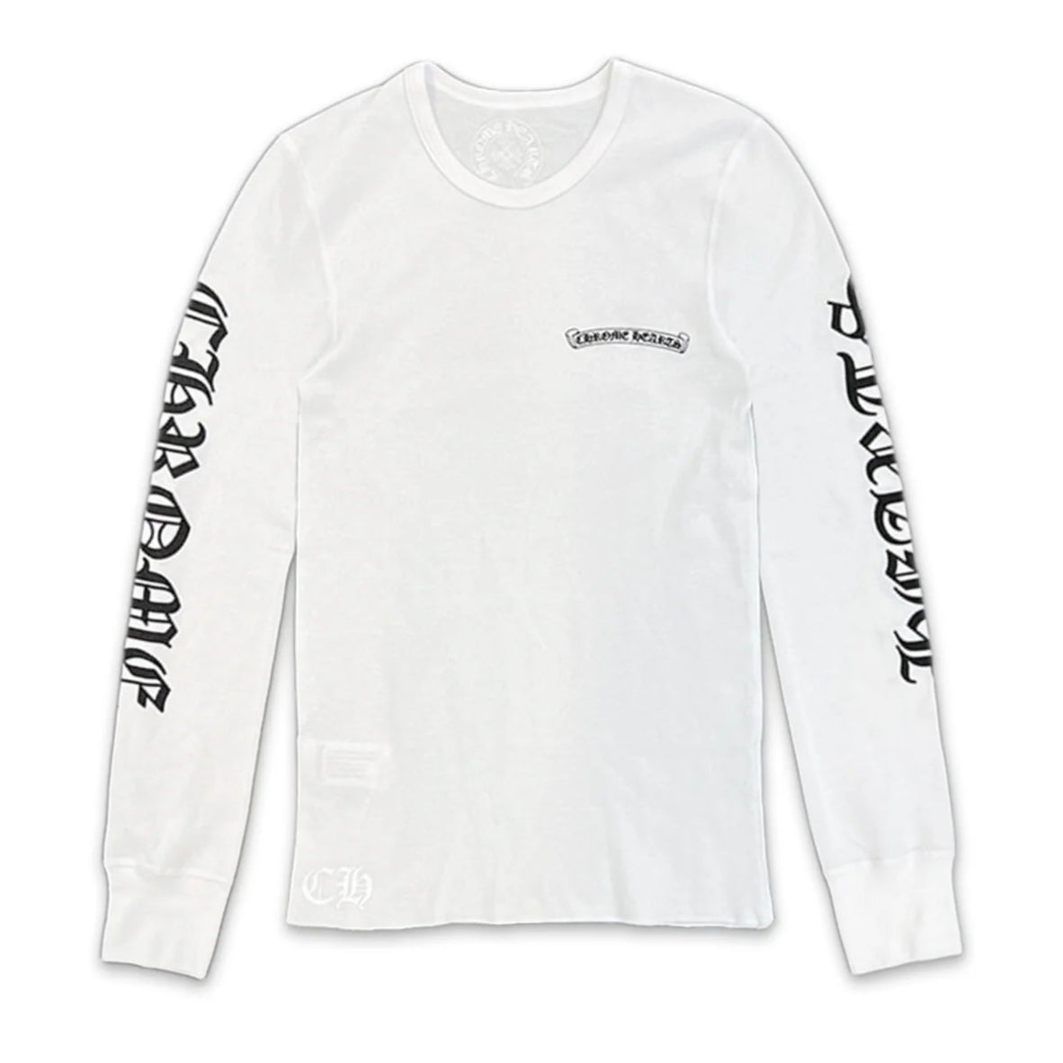 Chrome Hearts Scroll Logo Thermal L/S T-Shirt White
