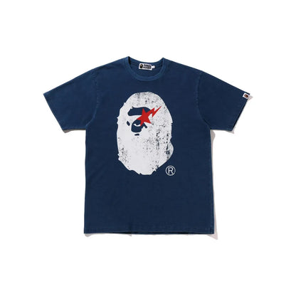 BAPE Ape Head Tee Indigo