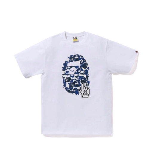 BAPE Camo Go Ape Pointer Big Ape Head Tee White