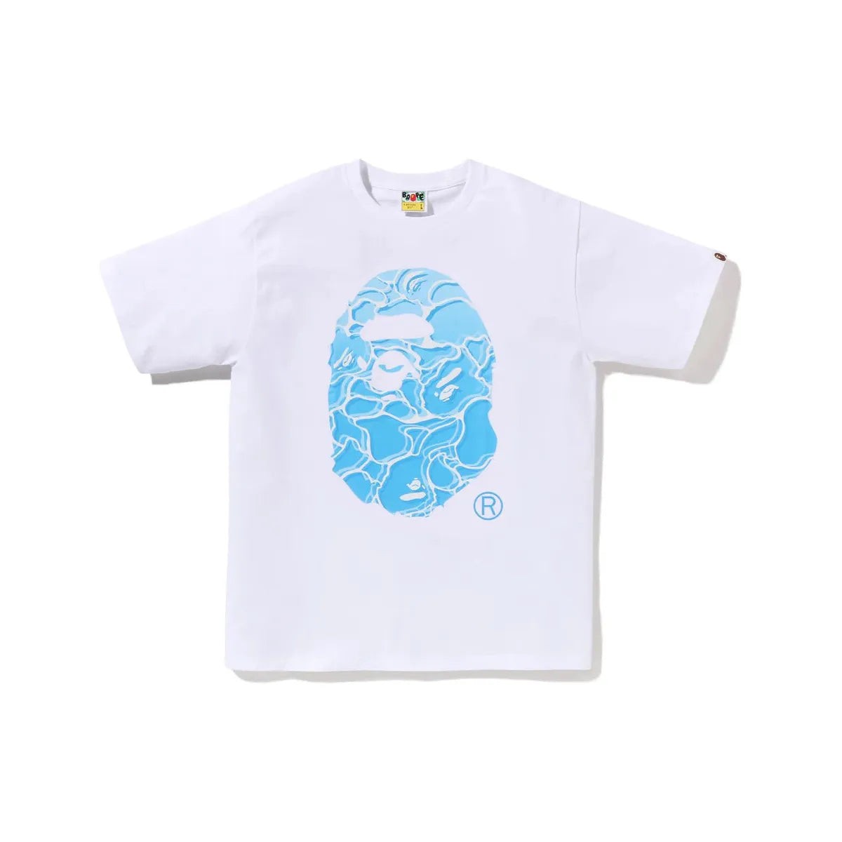 BAPE ABC Sea Surface Camo Ape Head Tee White