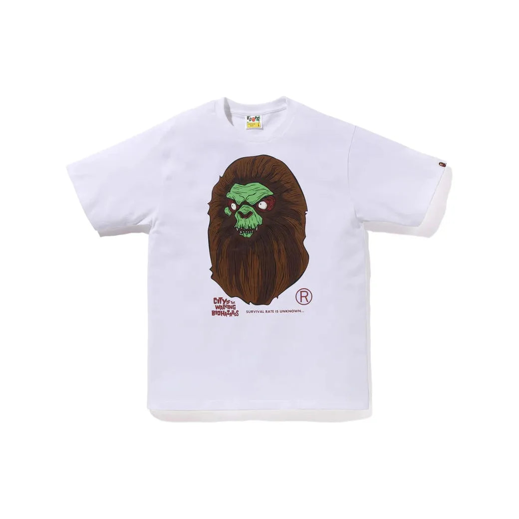 BAPE Horror Mad Face Tee White