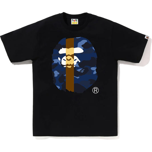 BAPE Color Camo Transform Big Ape Head Tee Black/Navy