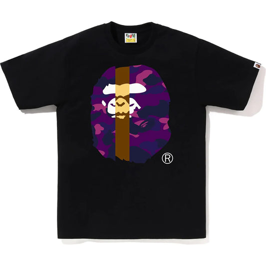 BAPE Color Camo Transform Big Ape Head Tee Black/Purple