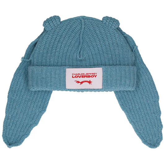 Charles Jeffrey Loverboy Chunky Rabbit Beanie Sky Blue