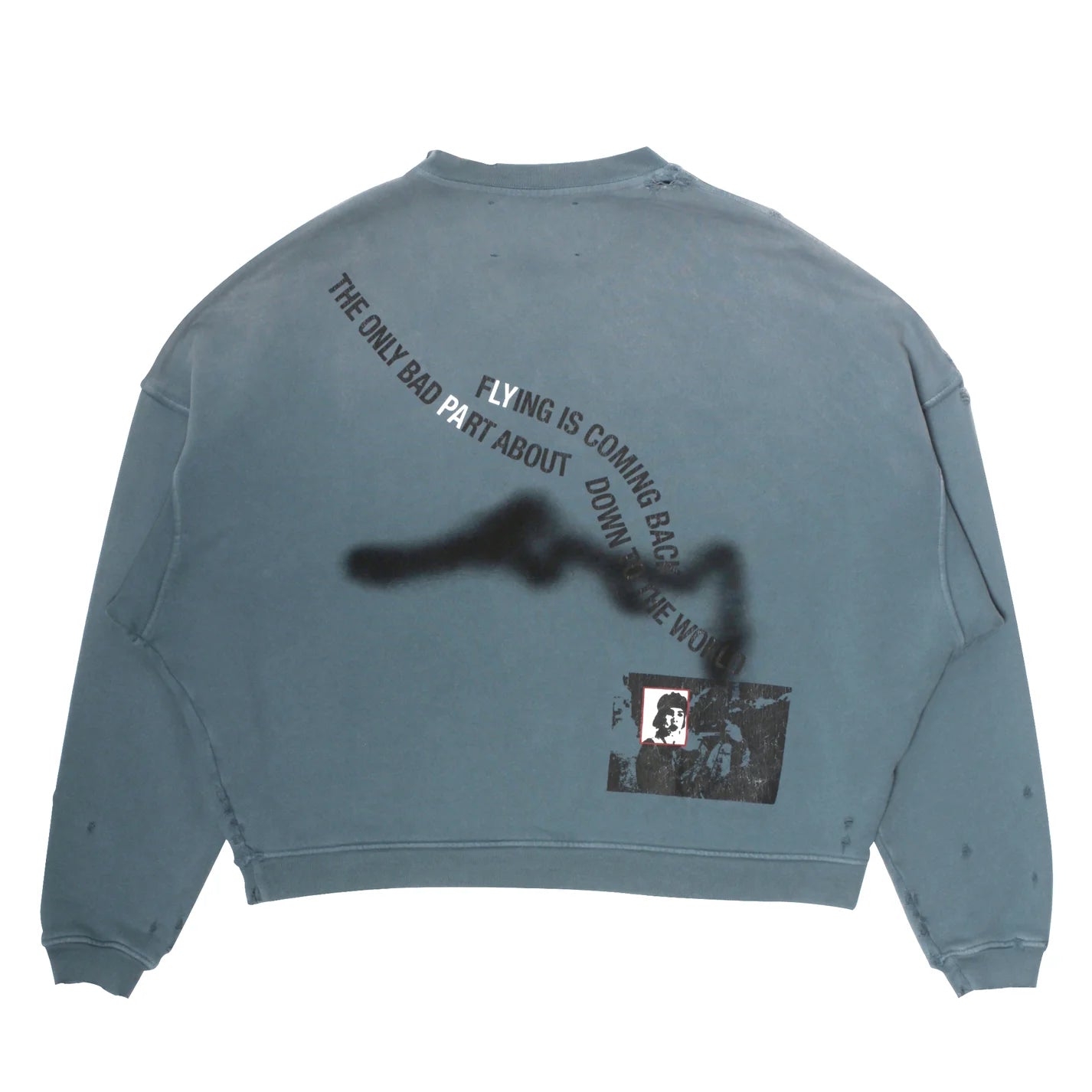 Paly Hollywood Streetwise Airbrush Crewneck Teal