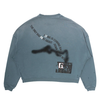 Paly Hollywood Streetwise Airbrush Crewneck Teal