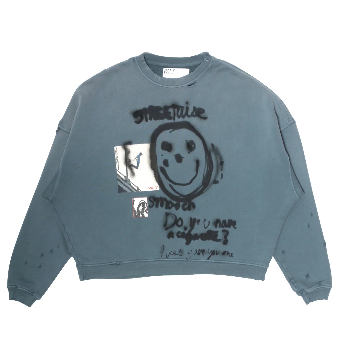 Paly Hollywood Streetwise Airbrush Crewneck Teal