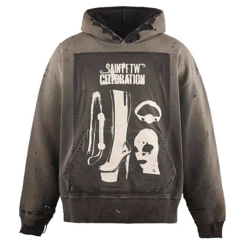 Saint Michael Saint Celebration Hoodie Washed Black