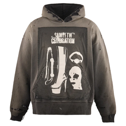 Saint Michael Saint Celebration Hoodie Washed Black