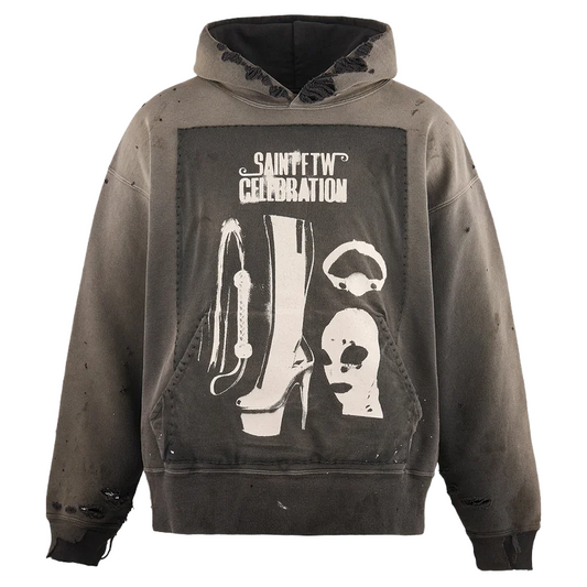 Saint Michael Saint Celebration Hoodie Washed Black