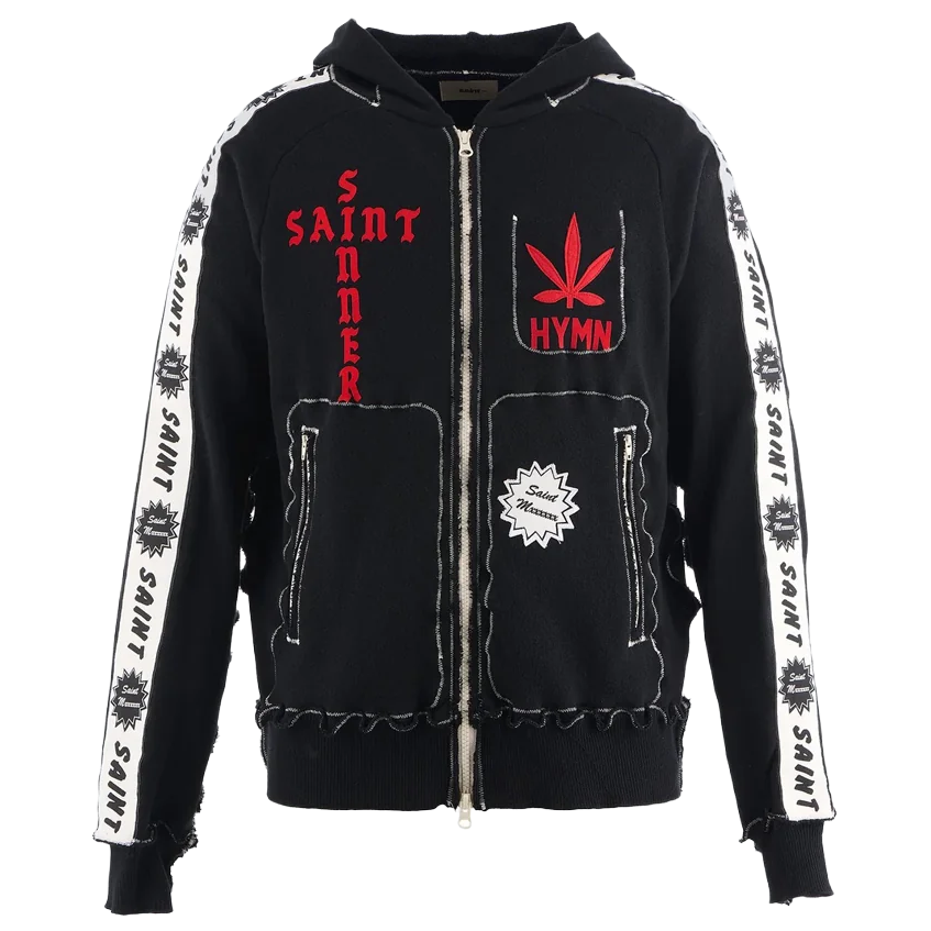 Saint Michael x A Love Movement Zip-Up Hoodie Black