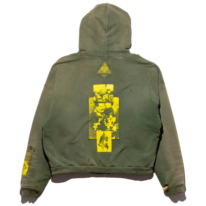 Enfants Riches Déprimés Two Wars Within One Assemblage Zip-Up Hoodie Gardener Green