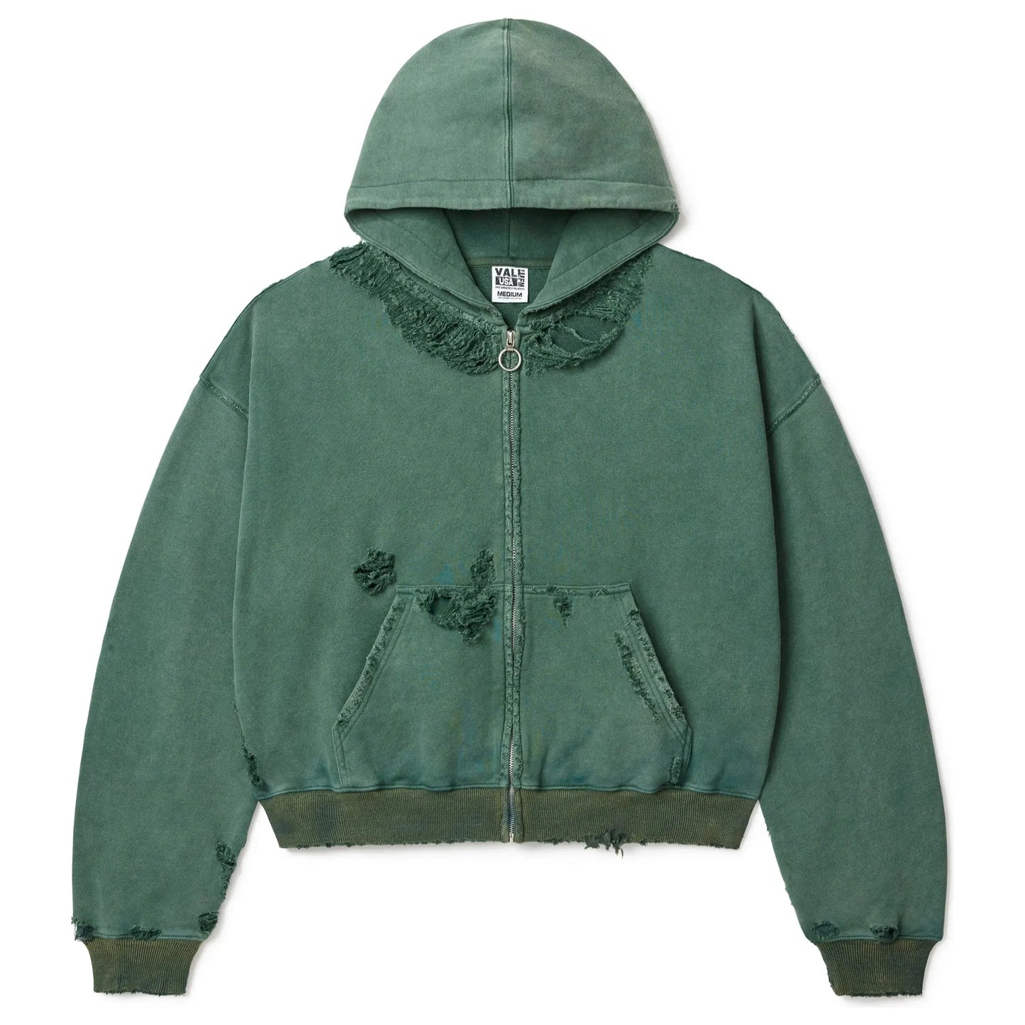 Vale Forever Destroyer Zip-Up Hoodie Pine