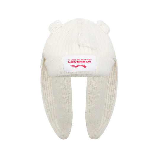 Charles Jeffrey Loverboy Chunky Rabbit Beanie Ecru