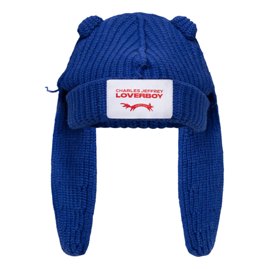 Charles Jeffrey Loverboy Chunky Rabbit Beanie Blue