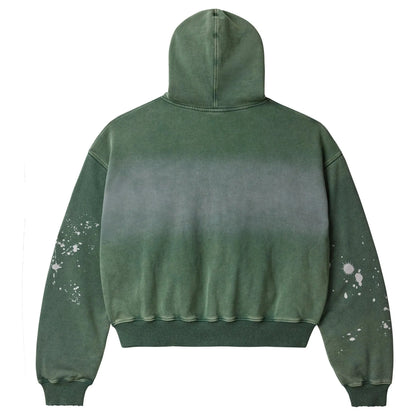 Vale Forever Paint Zip-Up Hoodie Pine Green