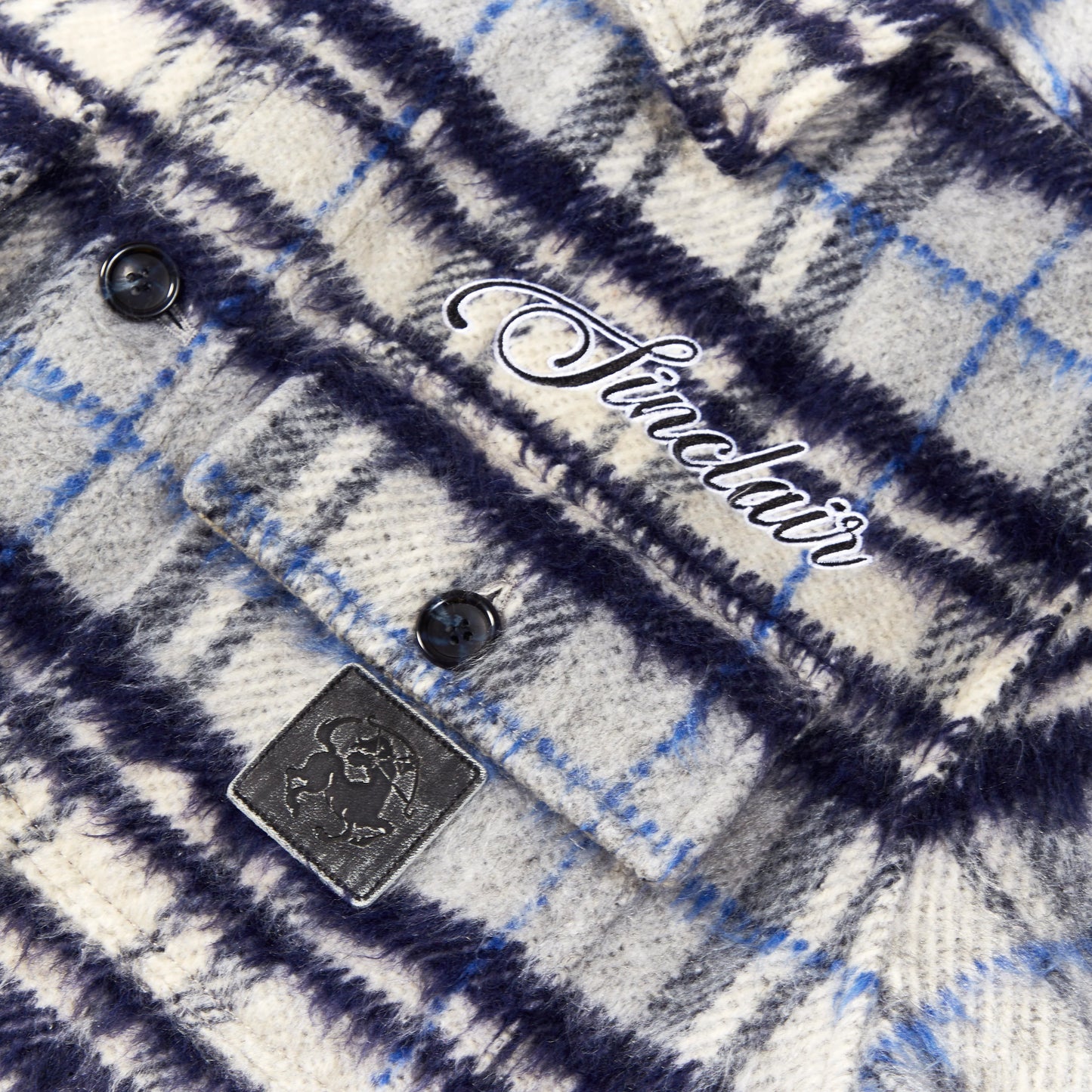 Sinclair Plaid Shirt Jacket Blue