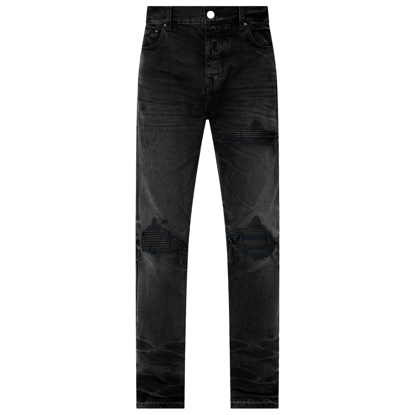 Amiri Leather Straight MX1 Jean Vintage Black