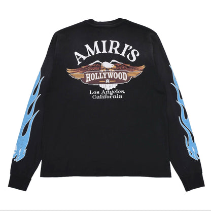 Amiri Eagle Flames L/S Tee Black