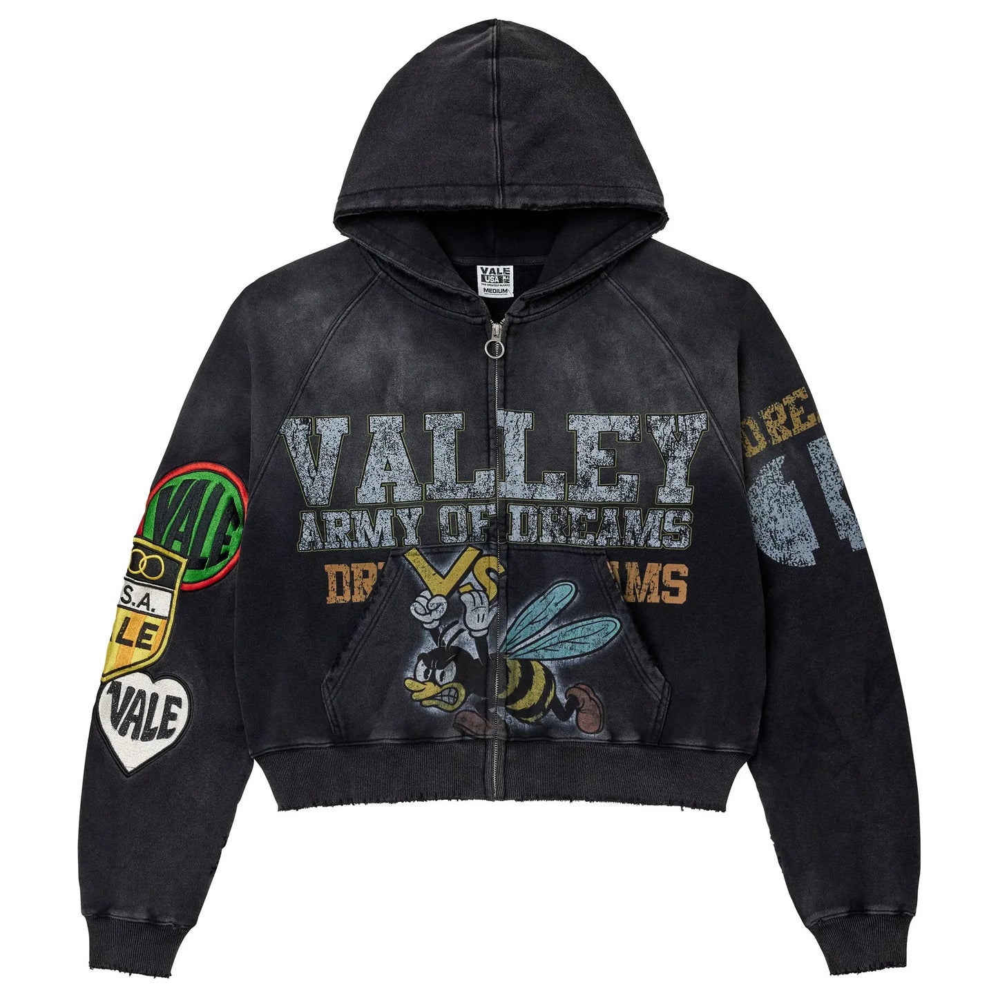 Vale Forever Army Zip-Up Hoodie Black