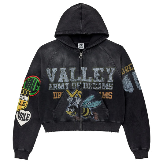 Vale Forever Army Zip-Up Hoodie Black