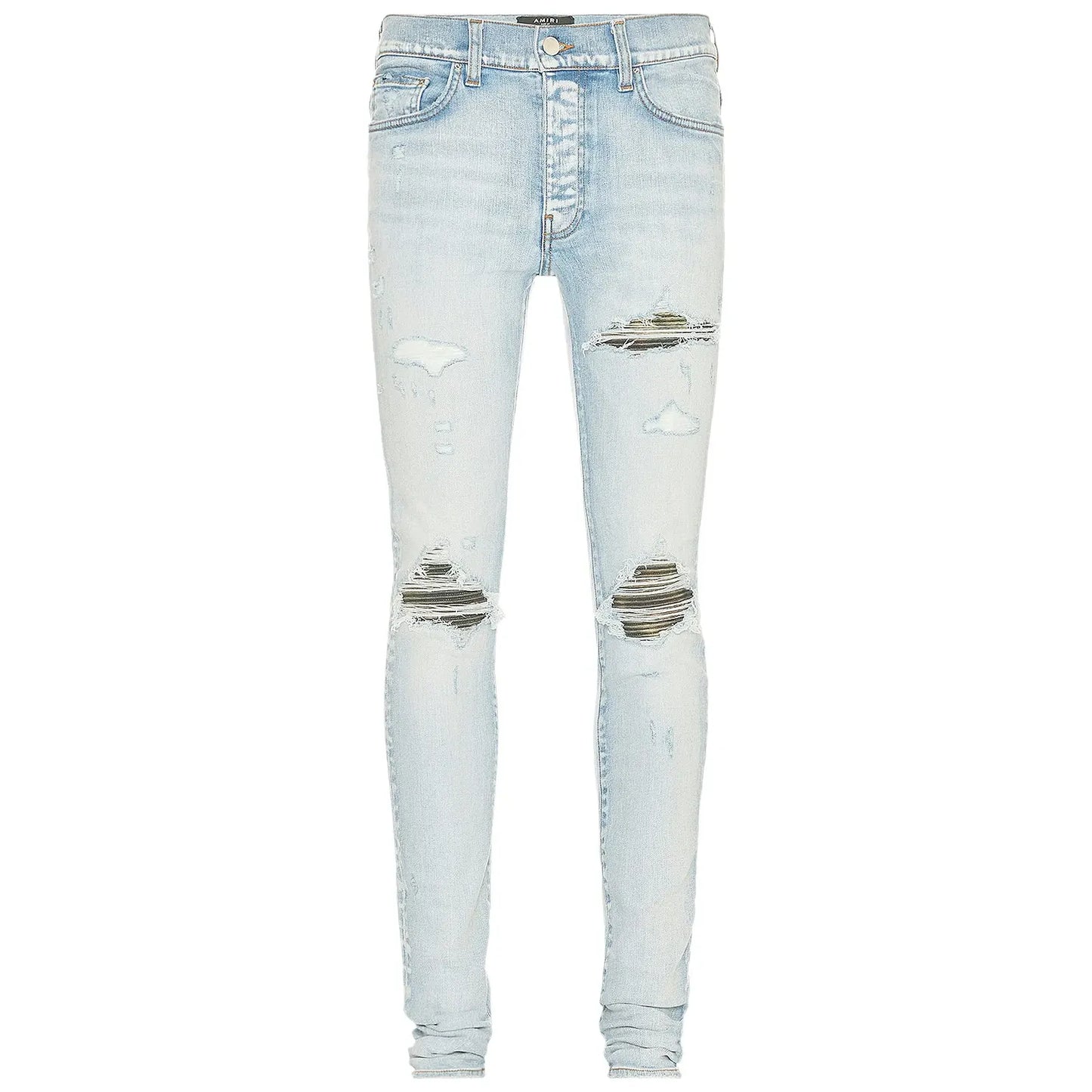 Amiri MX1 Tie Dye Camo Jean Light Indigo