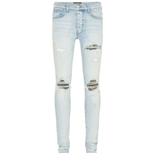 Amiri MX1 Tie Dye Camo Jean Light Indigo