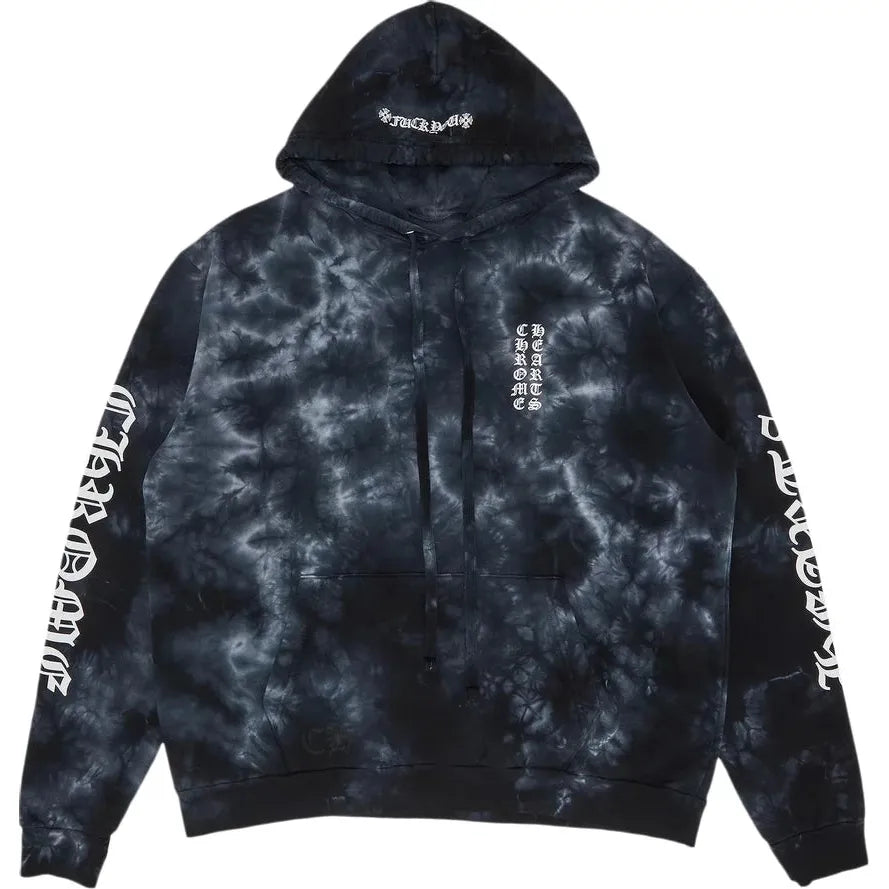 Chrome Hearts Horseshoe Tie Dye Hoodie Black/White