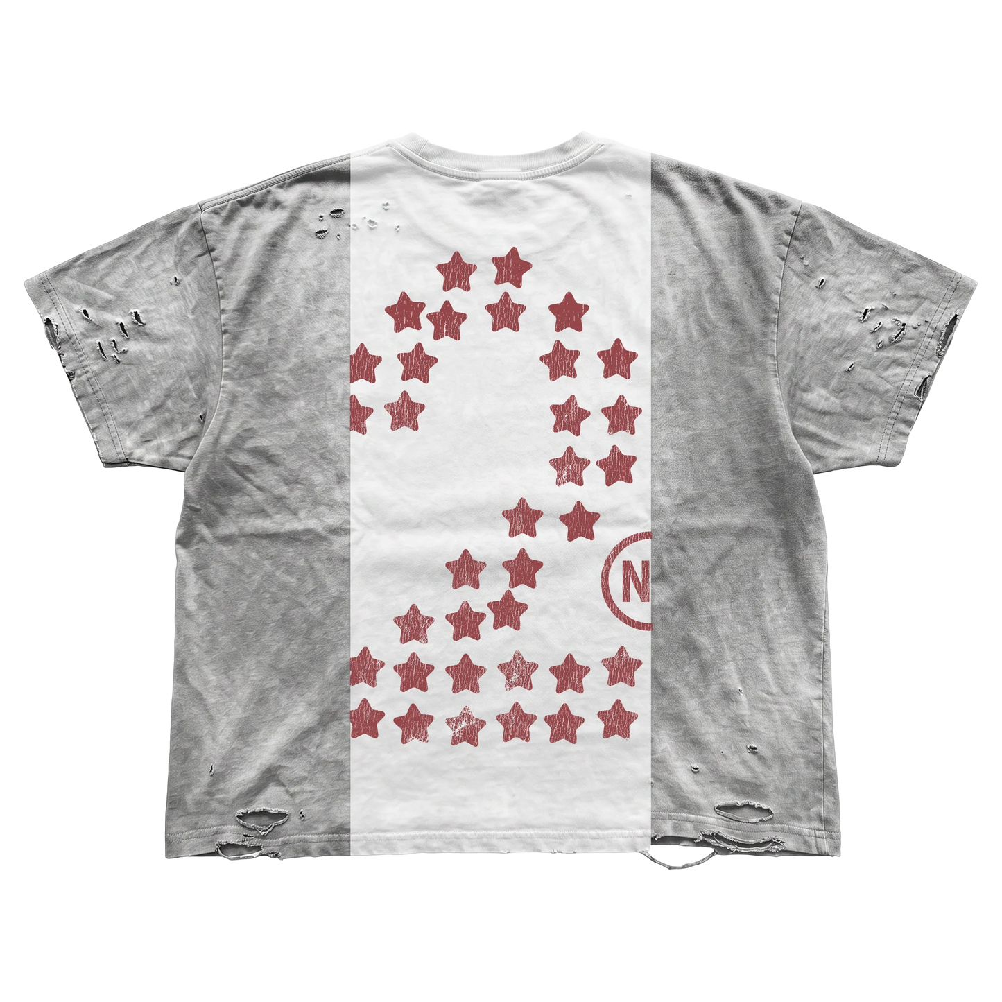 Nulli University Repair Tee Grey/White/Red