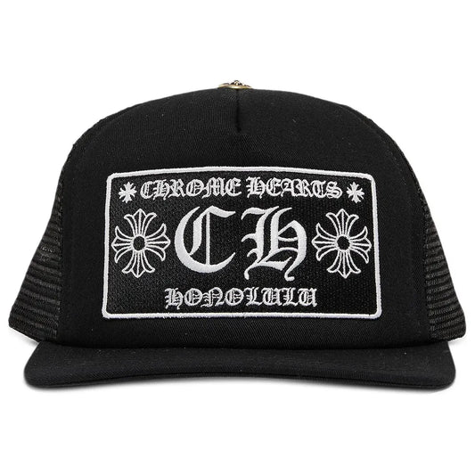 Chrome Hearts CH Honolulu Store Exclusive Trucker Hat Black