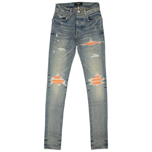 Amiri MX1 Ultrasuede Jean Clay Indigo/Orange