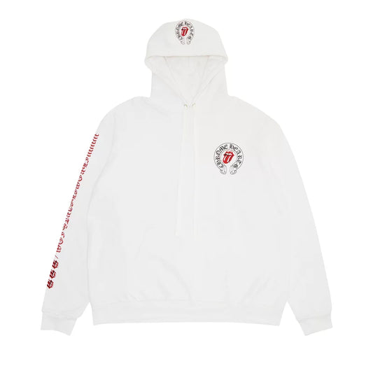 Chrome Hearts Rolling Stone Lips Online Exclusive Hoodie 'White'