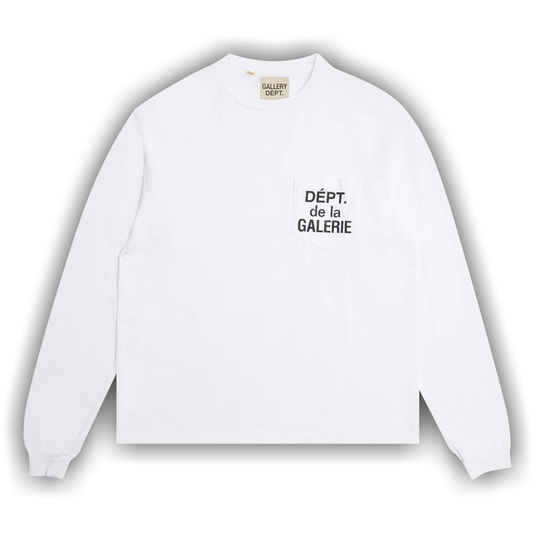 Gallery Dept. Dept. De La Galerie Long-Sleeve Pocket T-Shirt 'White'